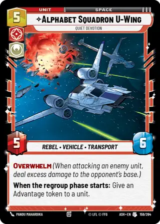 Alphabet Squadron U-Wing, Quiet Devotion