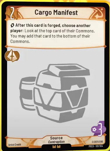 Cargo Manifest