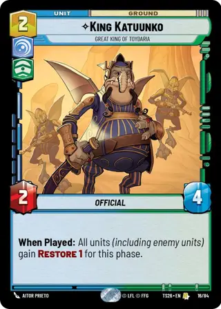 King Katuunko, Great King Of Toydaria