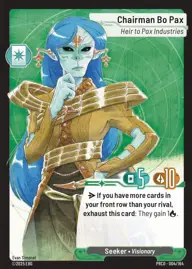 Chairman Bo Pax, Heir to Pax Industries