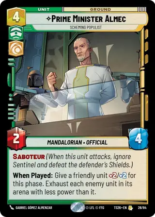 Prime Minister Almec, Scheming Populist