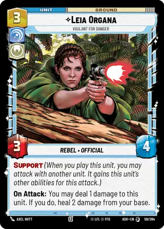 Leia Organa, Vigilant For Danger