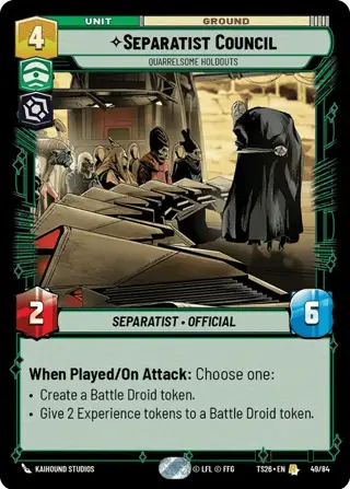 Separatist Council, Quarrelsome Holdouts